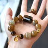 Brown natural crystal bracelet