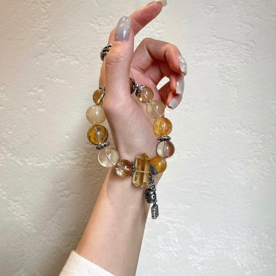 Brown natural crystal bracelet