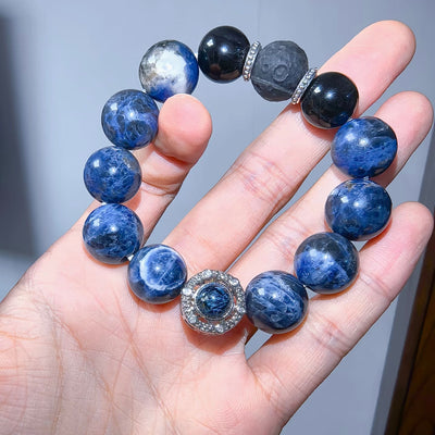 Blue natural crystal bracelet